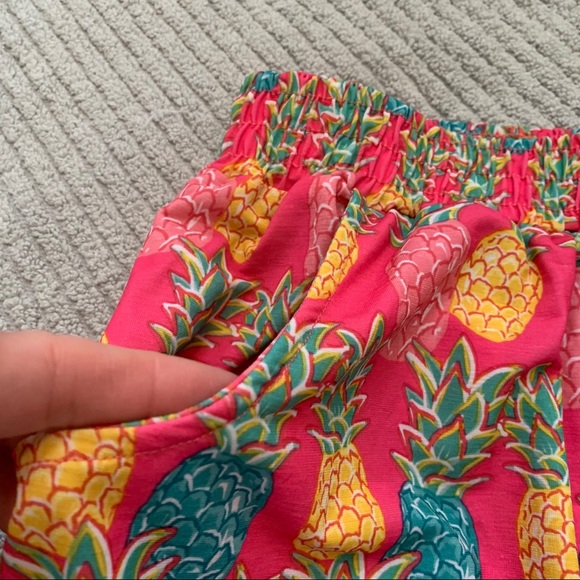 Simply Southern Pink Pineapple Tassel Shorts S/M - Picture 6 of 9